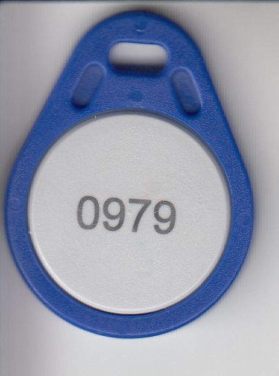 Legic MIM 256 Schlüsselanhänger, Bauform D, blau (29 Stück)